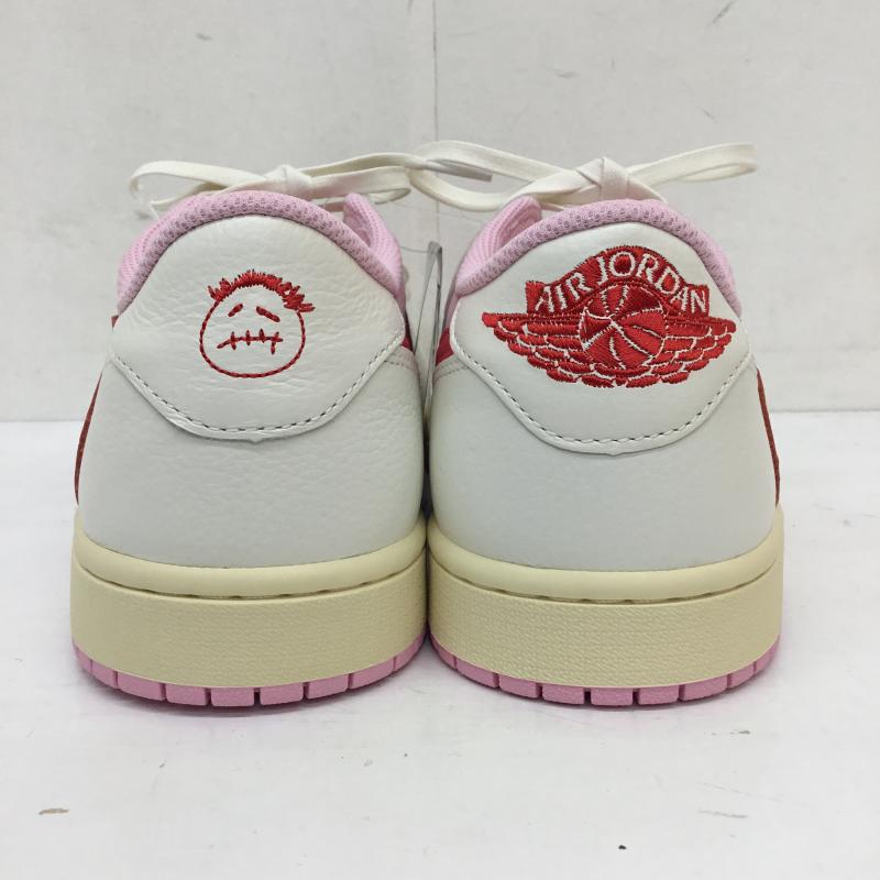 ナイキ NIKE スニーカー スニーカー NIKE ナイキ IQ7604-101 Travis Scott x エアジョーダン 1 レトロ Low OG Sail Tropical Pink 29.5cm ロゴ、文字 桃 / ピンク / pink X 白 / ホワイト / white メンズ USED 古着 中古 10155048