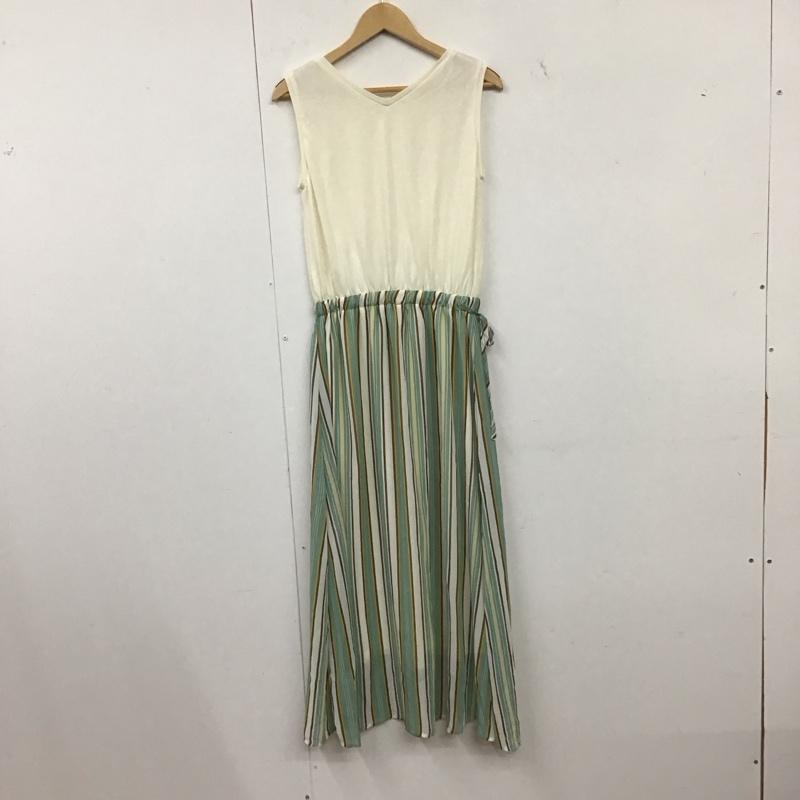 マウジー MOUSSY ワンピース ロングスカート 250FSB33-024D 2WAY STRIPE COMBI ONEPIECE 前後着 Vネック S ストライプ マルチカラー / マルチカラー / multicolor レディース USED 古着 中古 10155056