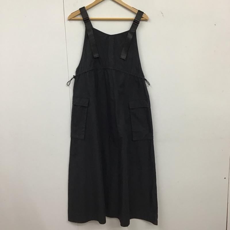ジーナシス JEANASIS ジャンパースカート ジャンパースカート JS071523MW ウエストドロストジャンスカ ロング丈ワンピース FREE 無地 黒 / ブラック / black レディース USED 古着 中古 10155057