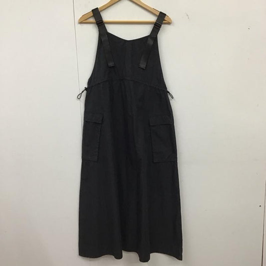 ジーナシス JEANASIS ジャンパースカート ジャンパースカート JS071523MW ウエストドロストジャンスカ ロング丈ワンピース FREE 無地 黒 / ブラック / black レディース USED 古着 中古 10155057