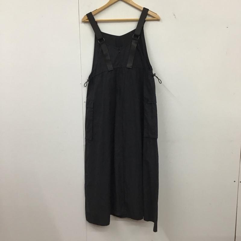 ジーナシス JEANASIS ジャンパースカート ジャンパースカート JS071523MW ウエストドロストジャンスカ ロング丈ワンピース FREE 無地 黒 / ブラック / black レディース USED 古着 中古 10155057