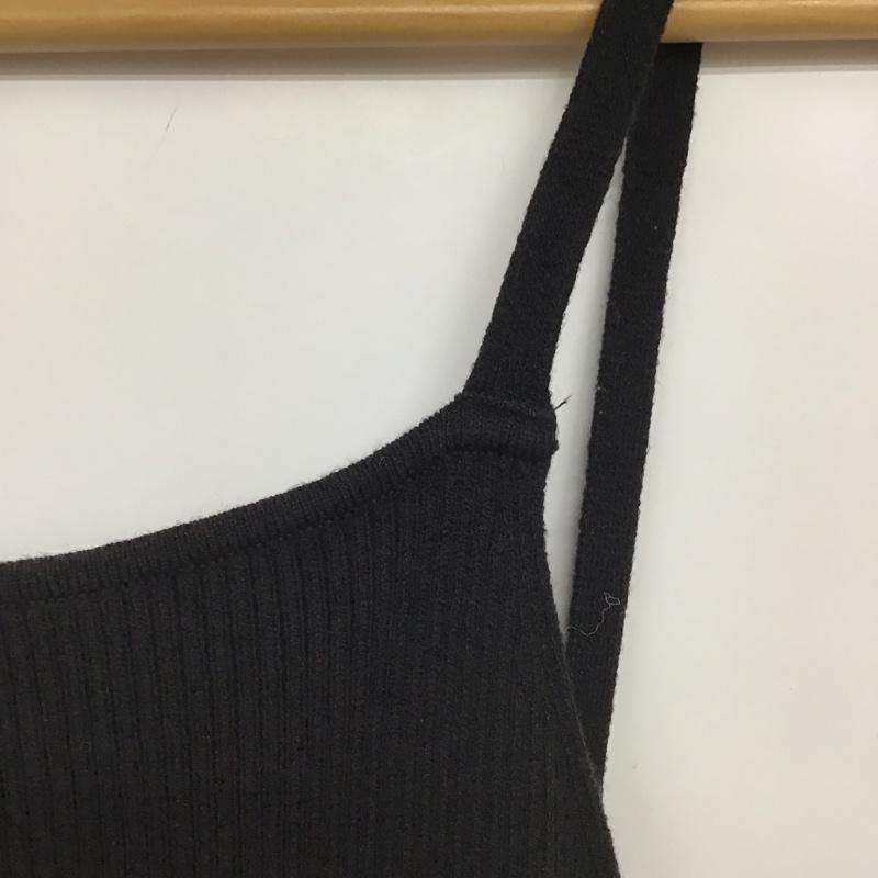 ローリーズファーム LOWRYS FARM ワンピース ロングスカート LF722094AD リブ キャミワンピース ニット FREE 無地 黒 / ブラック / black レディース USED 古着 中古 10155061