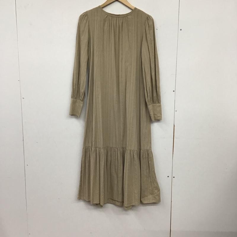 ナノユニバース nano・universe ワンピース ロングスカート 669-0219034 長袖 36 ストライプ ベージュ / ベージュ / beige レディース USED 古着 中古 10155064