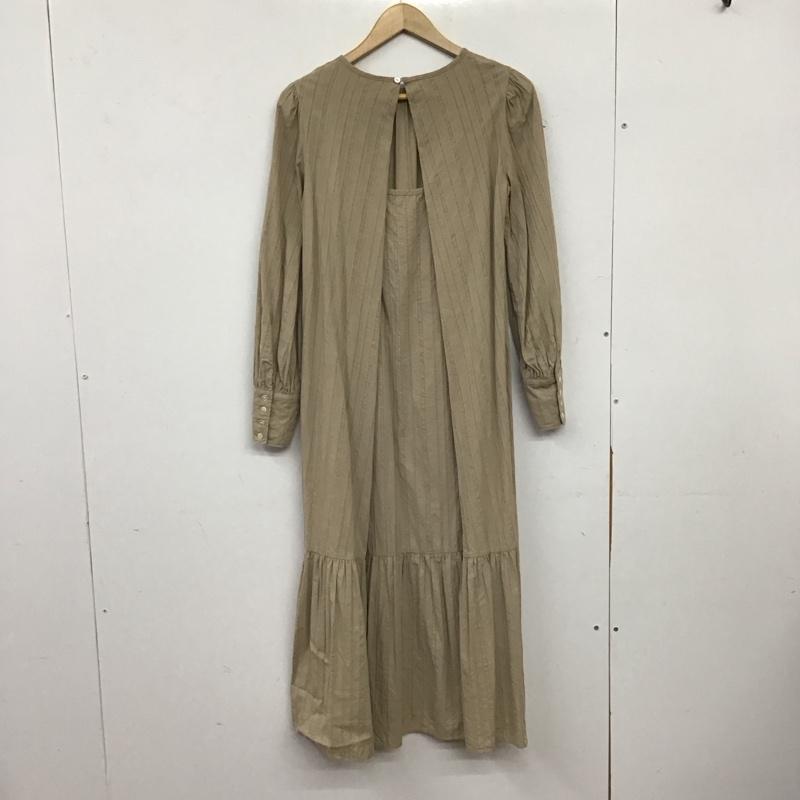 ナノユニバース nano・universe ワンピース ロングスカート 669-0219034 長袖 36 ストライプ ベージュ / ベージュ / beige レディース USED 古着 中古 10155064