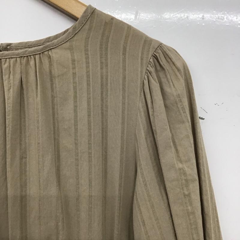 ナノユニバース nano・universe ワンピース ロングスカート 669-0219034 長袖 36 ストライプ ベージュ / ベージュ / beige レディース USED 古着 中古 10155064
