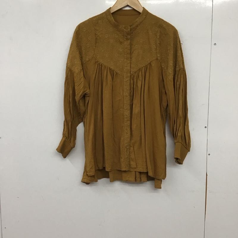 スタディオクリップ studio CLIP シャツ、ブラウス 長袖 FREE 刺繍 茶 / ブラウン / brown レディース USED 古着 中古 10155066