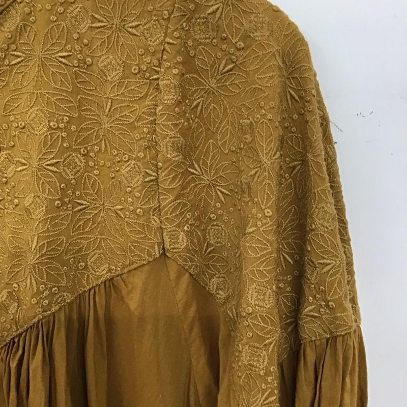 スタディオクリップ studio CLIP シャツ、ブラウス 長袖 FREE 刺繍 茶 / ブラウン / brown レディース USED 古着 中古 10155066