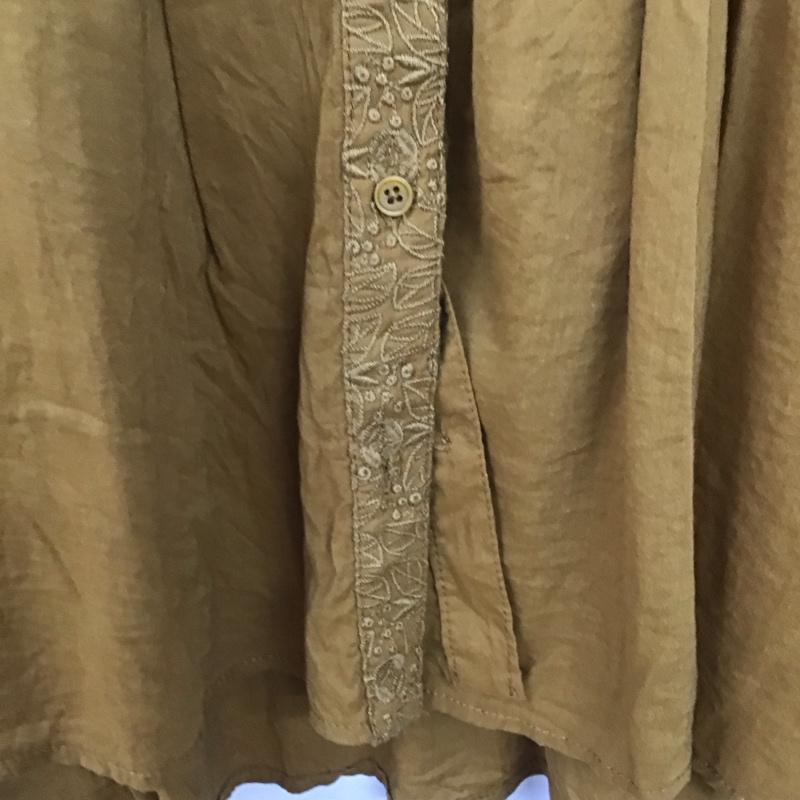 スタディオクリップ studio CLIP シャツ、ブラウス 長袖 FREE 刺繍 茶 / ブラウン / brown レディース USED 古着 中古 10155066