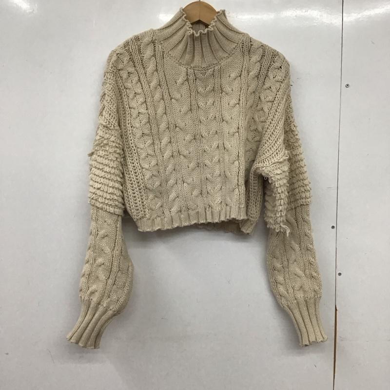 セレクトモカ select MOCA ニット、セーター 長袖 FREE 無地 ベージュ / ベージュ / beige レディース USED 古着 中古 10155068