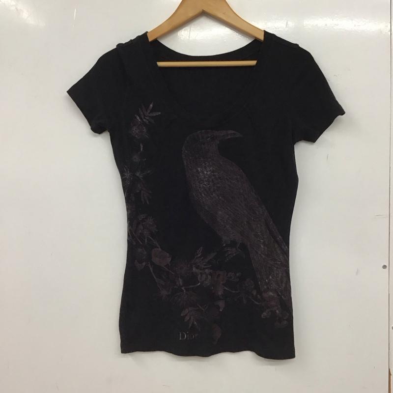 ディオール DIOR カットソー 半袖 4 プリント 黒 / ブラック / black レディース USED 古着 中古 10155073