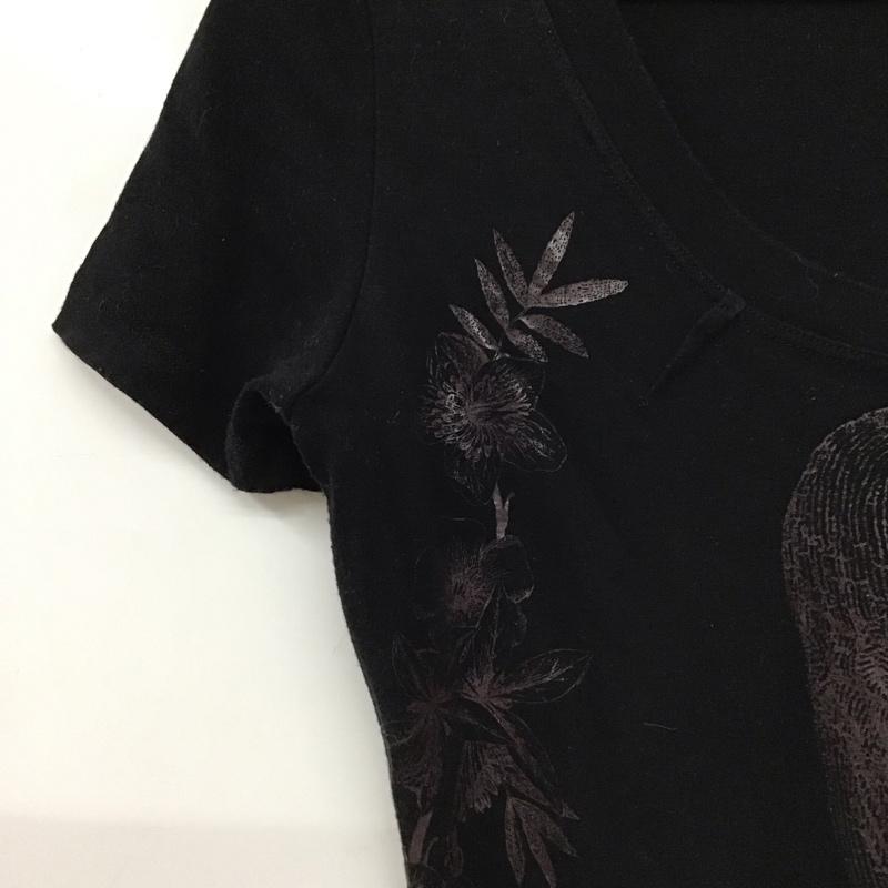 ディオール DIOR カットソー 半袖 4 プリント 黒 / ブラック / black レディース USED 古着 中古 10155073