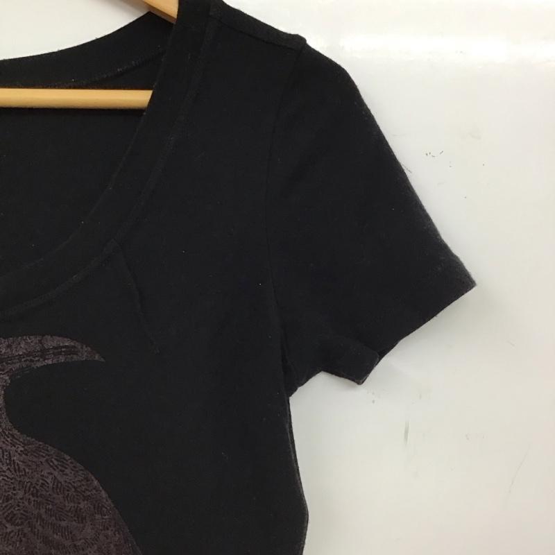 ディオール DIOR カットソー 半袖 4 プリント 黒 / ブラック / black レディース USED 古着 中古 10155073
