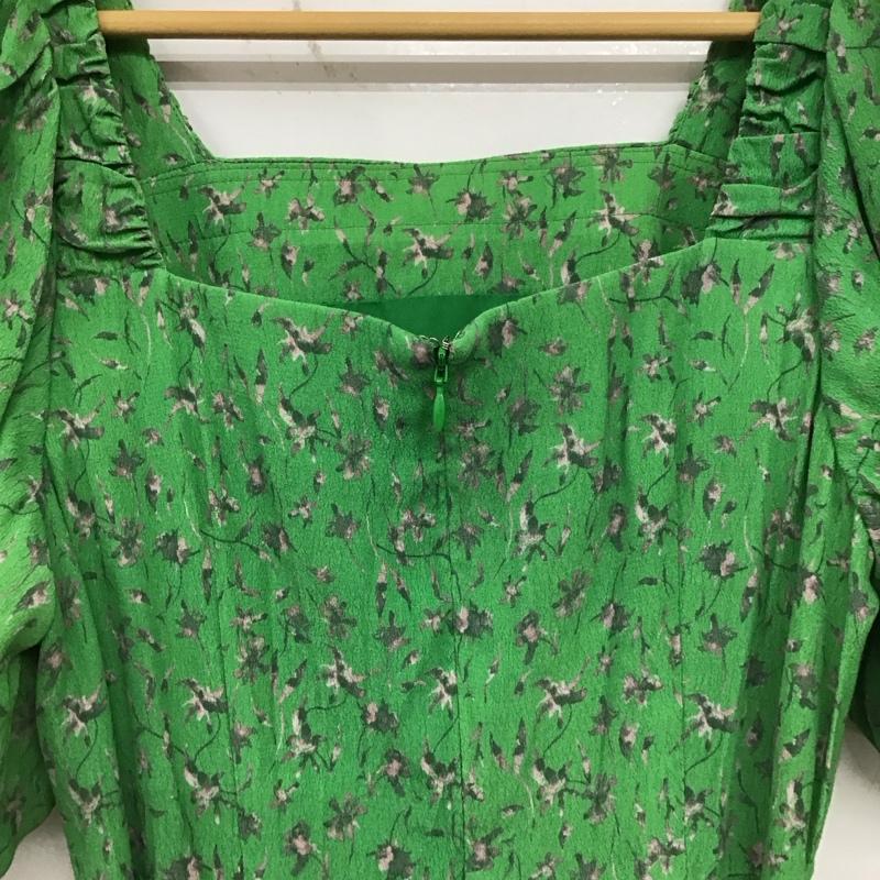スナイデル SNIDEL ワンピース ロングスカート SWFO241084 レーヨンパフプリントワンピース 半袖 0 花柄 緑 / グリーン / green レディース USED 古着 中古 10155074