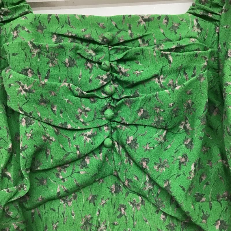 スナイデル SNIDEL ワンピース ロングスカート SWFO241084 レーヨンパフプリントワンピース 半袖 0 花柄 緑 / グリーン / green レディース USED 古着 中古 10155074