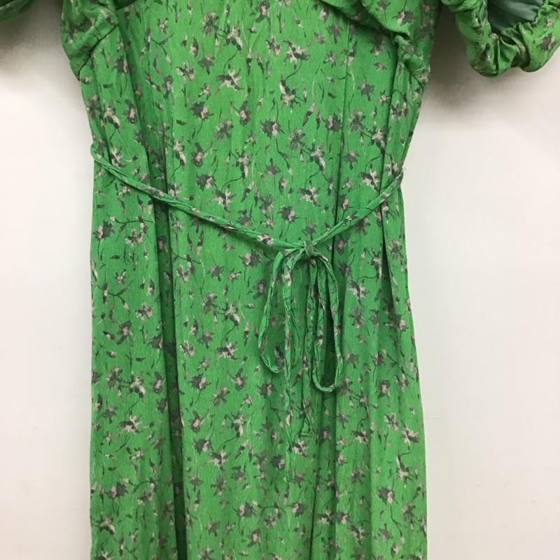 スナイデル SNIDEL ワンピース ロングスカート SWFO241084 レーヨンパフプリントワンピース 半袖 0 花柄 緑 / グリーン / green レディース USED 古着 中古 10155074