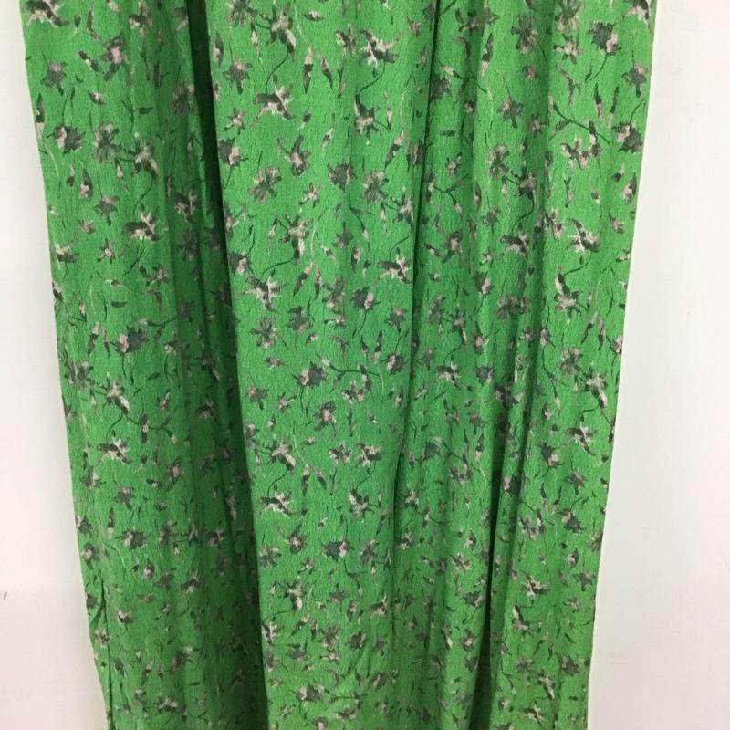 スナイデル SNIDEL ワンピース ロングスカート SWFO241084 レーヨンパフプリントワンピース 半袖 0 花柄 緑 / グリーン / green レディース USED 古着 中古 10155074