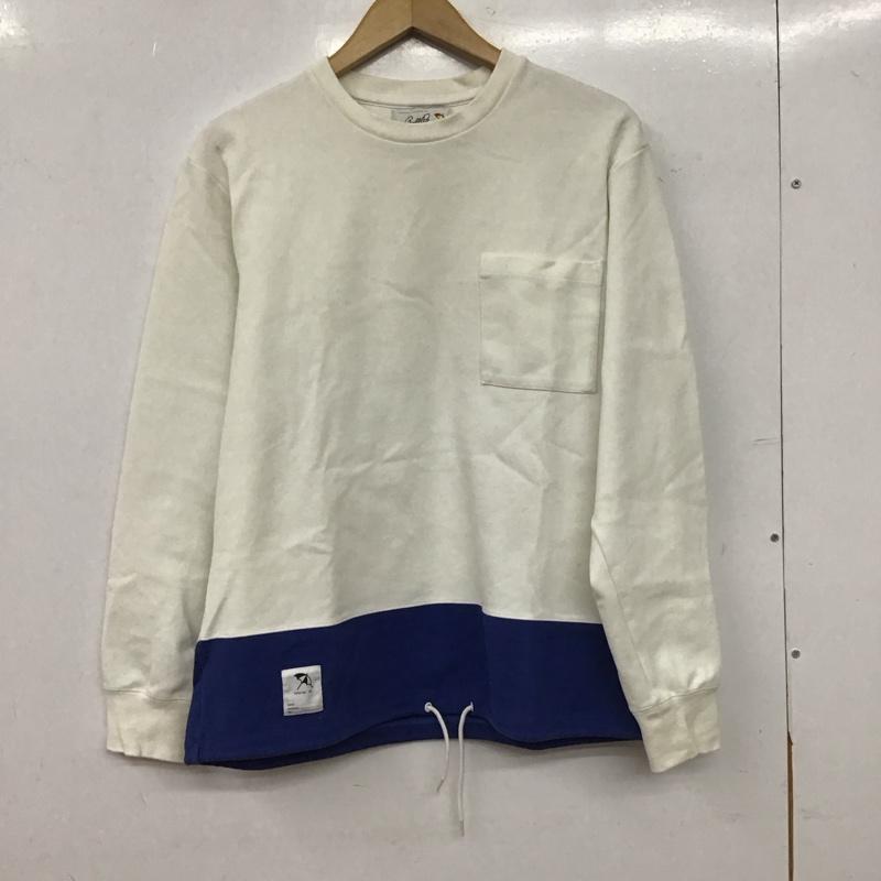 アーノルドパーマー Arnold Palmer トレーナー 長袖 3 無地 白 / ホワイト / white X 青 / ブルー / blue レディース USED 古着 中古 10155075