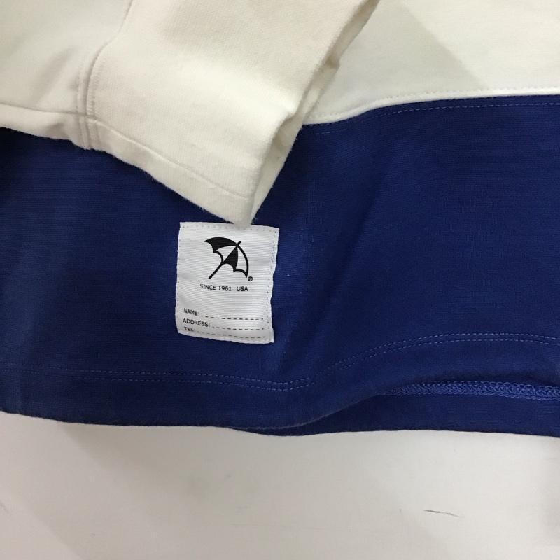 アーノルドパーマー Arnold Palmer トレーナー 長袖 3 無地 白 / ホワイト / white X 青 / ブルー / blue レディース USED 古着 中古 10155075