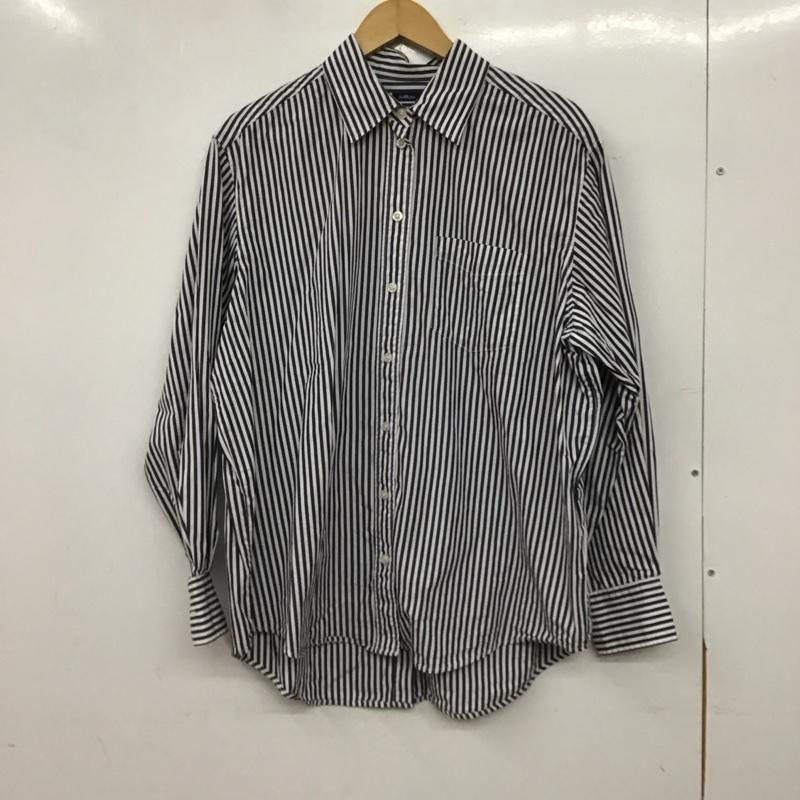 ギャップ GAP シャツ、ブラウス 長袖 XS ストライプ 白 / ホワイト / white X 紺 / ネイビー / navy レディース USED 古着 中古 10155077