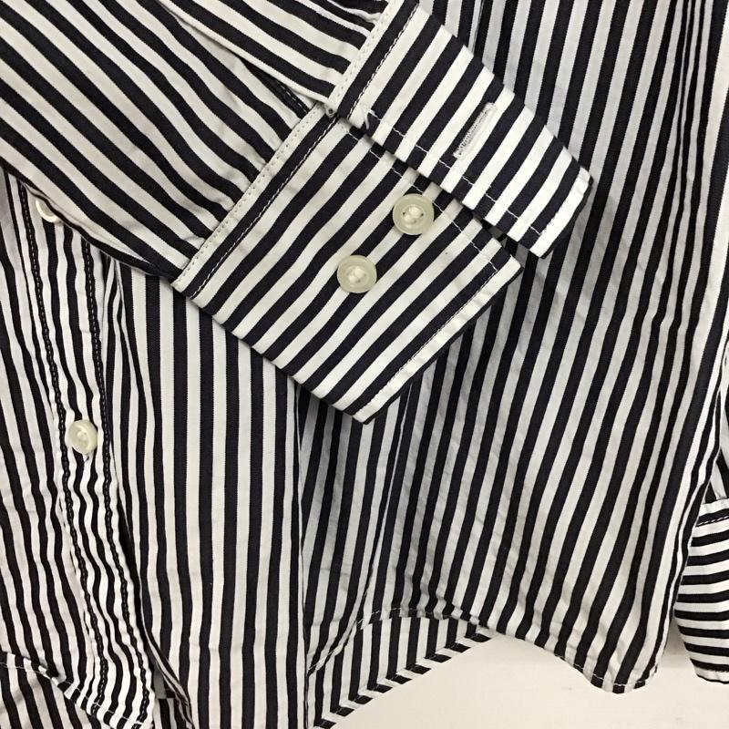 ギャップ GAP シャツ、ブラウス 長袖 XS ストライプ 白 / ホワイト / white X 紺 / ネイビー / navy レディース USED 古着 中古 10155077