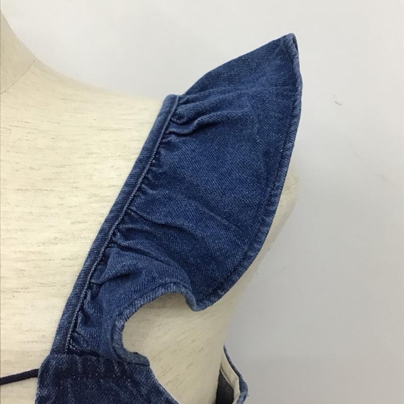 ローリーズファーム LOWRYS FARM セットアップ セットアップ LF623036AD デニムビスチェ デニムパンツ 裾フリル LF523026AD FREE 無地 青 / ブルー / blue レディース USED 古着 中古 10155085