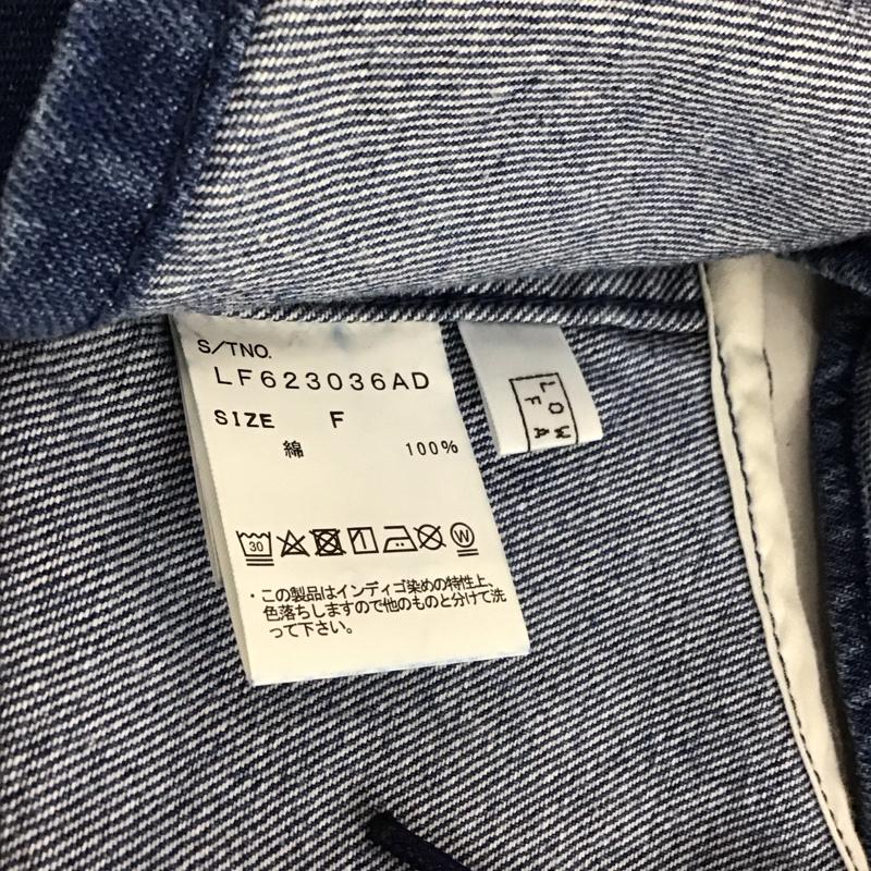 ローリーズファーム LOWRYS FARM セットアップ セットアップ LF623036AD デニムビスチェ デニムパンツ 裾フリル LF523026AD FREE 無地 青 / ブルー / blue レディース USED 古着 中古 10155085