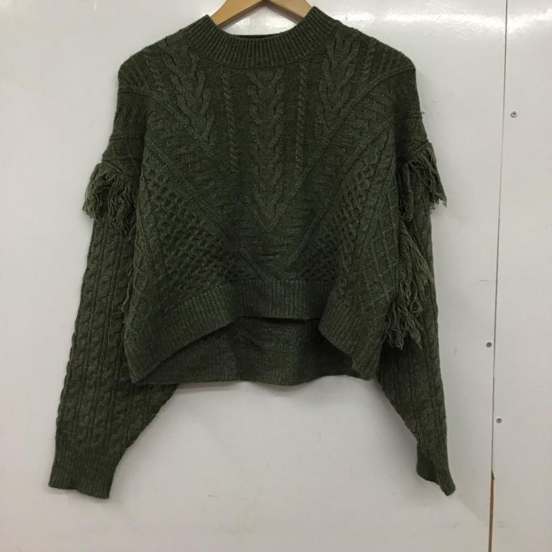 ローリーズファーム LOWRYS FARM ニット、セーター 長袖 FREE 無地 緑 / グリーン / green レディース USED 古着 中古 10155086