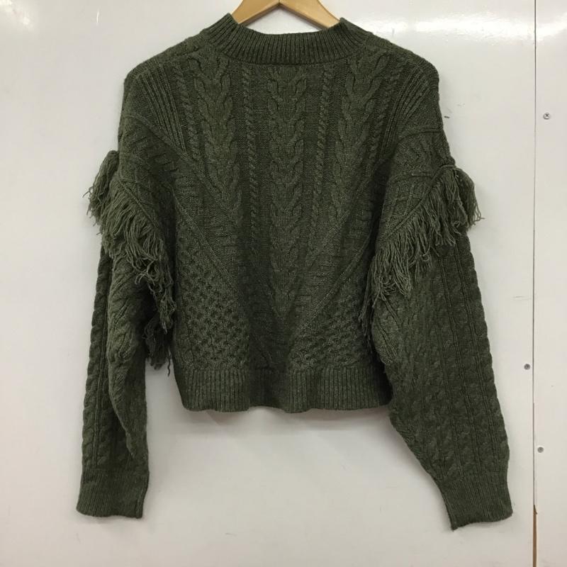 ローリーズファーム LOWRYS FARM ニット、セーター 長袖 FREE 無地 緑 / グリーン / green レディース USED 古着 中古 10155086