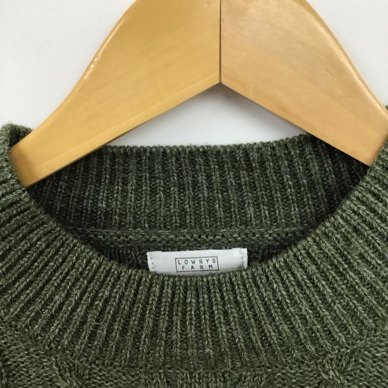 ローリーズファーム LOWRYS FARM ニット、セーター 長袖 FREE 無地 緑 / グリーン / green レディース USED 古着 中古 10155086