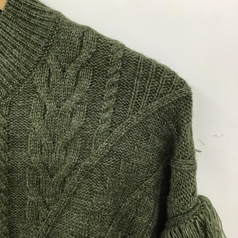 ローリーズファーム LOWRYS FARM ニット、セーター 長袖 FREE 無地 緑 / グリーン / green レディース USED 古着 中古 10155086