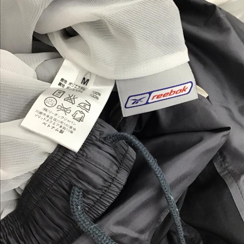リーボック Reebok ウェア ウェア スポーツウェア 上下セット ジャケット パンツ トレーニングウェア M ロゴ、文字 灰 / グレー / gray X 黒 / ブラック / black メンズ USED 古着 中古 10155087