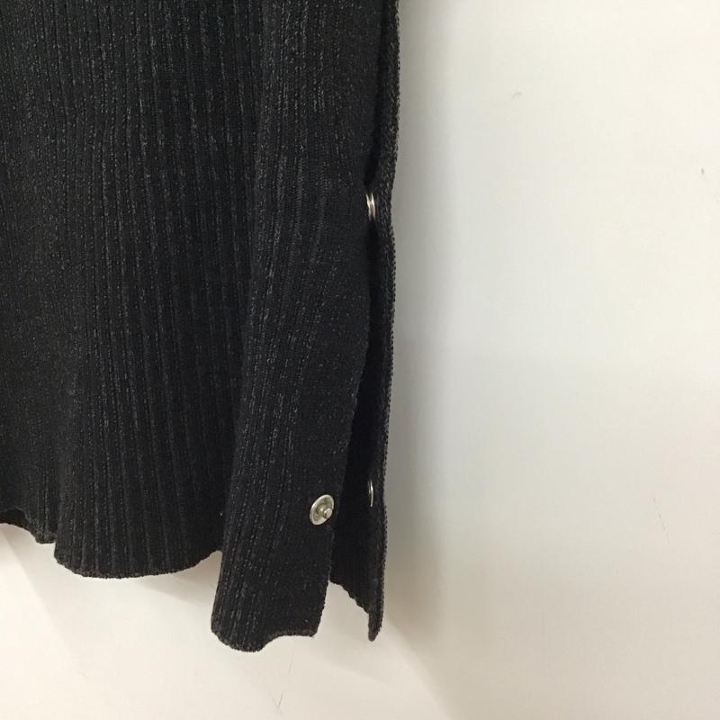 ミハラヤスヒロ MIHARAYASUHIRO ベスト ベスト B13SW581 ロゴパッチ・ノースリーブニットトップス 40 無地 黒 / ブラック / black レディース USED 古着 中古 10155091