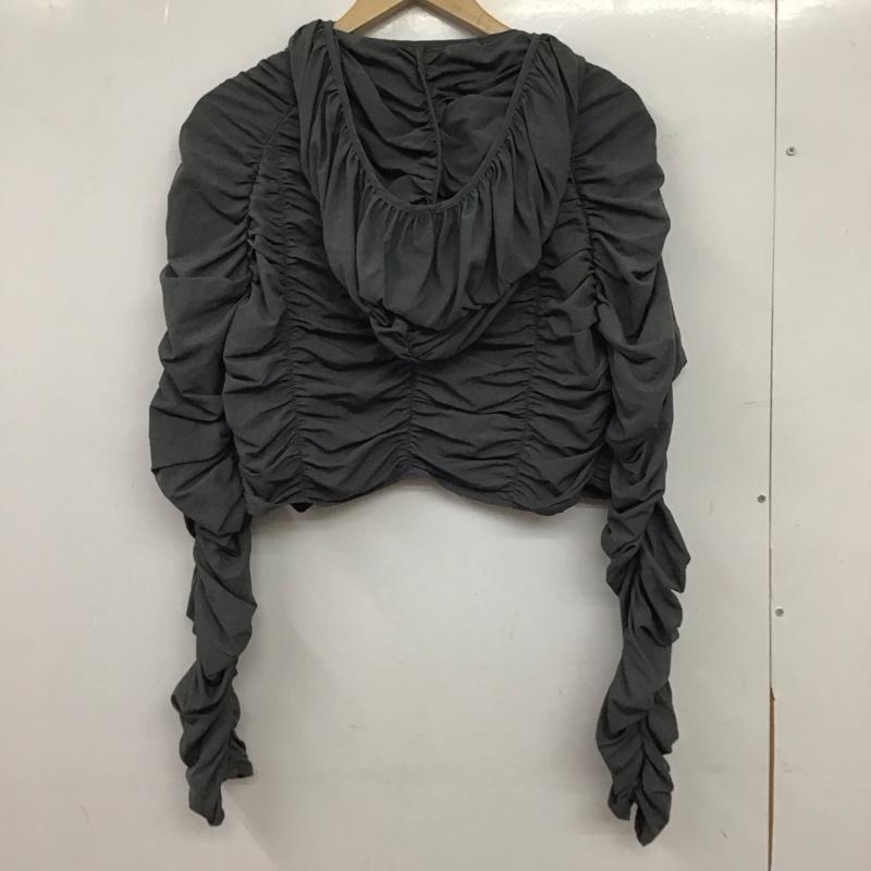ザラ ZARA パーカー 長袖 4341/926/922 ナイロン シャーリングパーカー M 無地 灰 / グレー / gray レディース USED 古着 中古 10155092