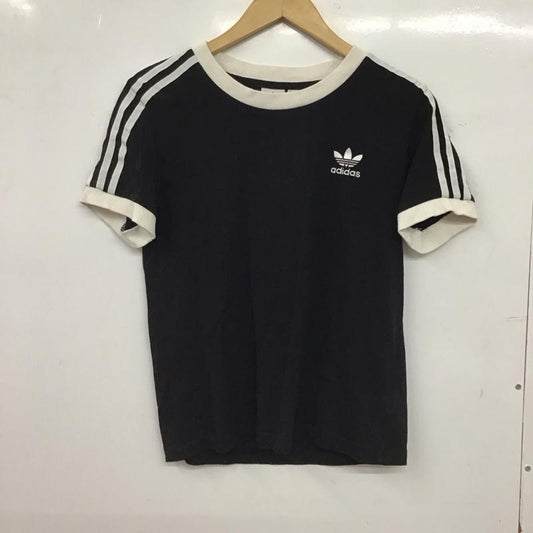 アディダス adidas Tシャツ 半袖 M ロゴ、文字 黒 / ブラック / black レディース USED 古着 中古 10155095