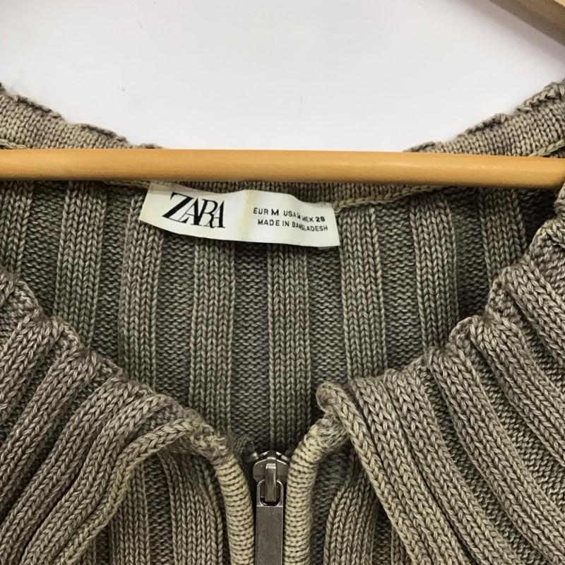 ザラ ZARA カーディガン 長袖 M 無地 ベージュ / ベージュ / beige レディース USED 古着 中古 10155096