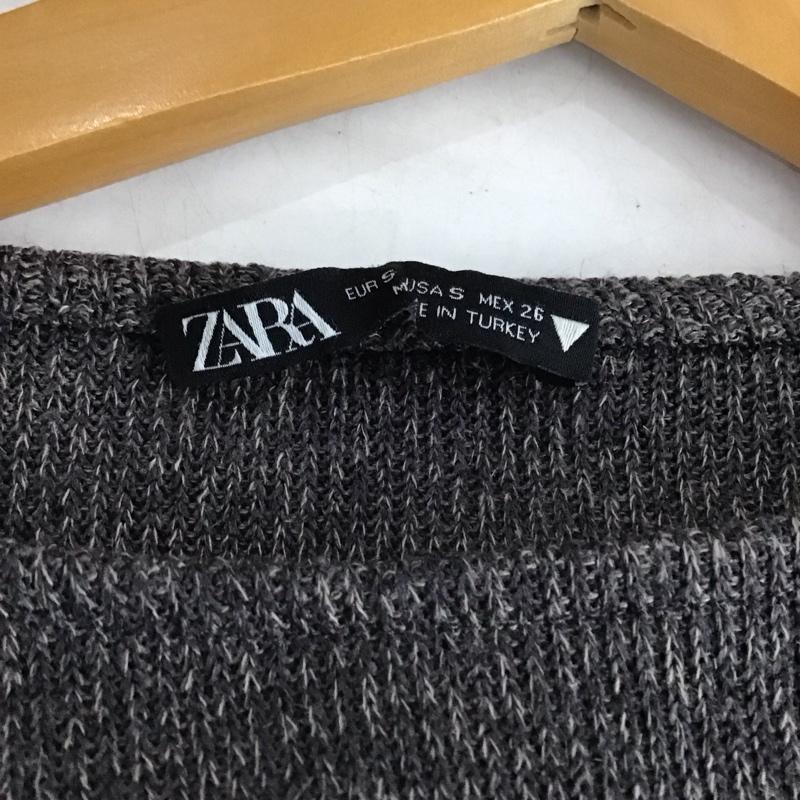 ザラ ZARA カットソー 長袖 S 無地 チャコールグレー / チャコールグレー / レディース USED 古着 中古 10155097