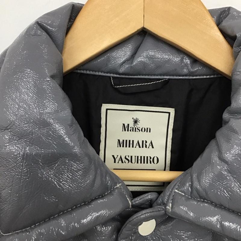 メゾンミハラヤスヒロ Maison MIHARA YASUHIRO ジャケット、上着 ジャンパー、ブルゾン B13BL022 Enamel Puffer Jacket エナメル パファージャケット 38 無地 灰 / グレー / gray レディース USED 古着 中古 10155098