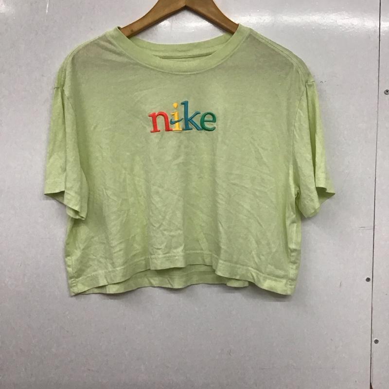 ナイキ NIKE Tシャツ 半袖 M ロゴ、文字 X プリント 薄緑 / ライトグリーン / レディース USED 古着 中古 10155104