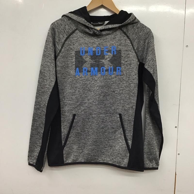アンダーアーマー UNDER ARMOUR パーカー 長袖 M ロゴ、文字 灰 / グレー / gray レディース USED 古着 中古 10155110