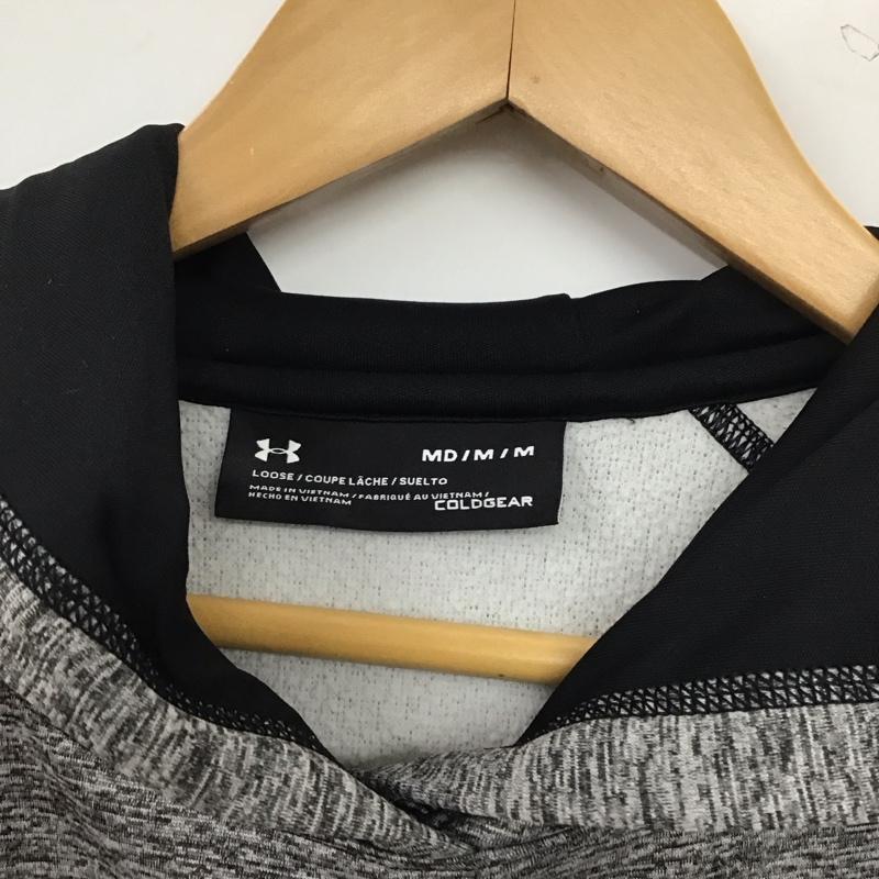 アンダーアーマー UNDER ARMOUR パーカー 長袖 M ロゴ、文字 灰 / グレー / gray レディース USED 古着 中古 10155110