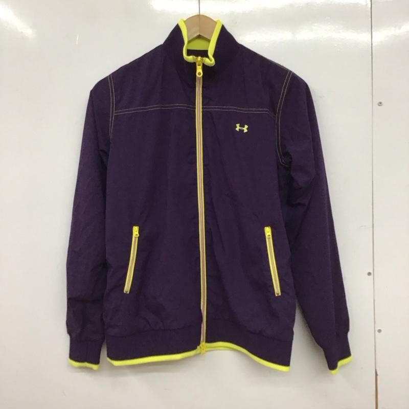 アンダーアーマー UNDER ARMOUR ジャケット、上着 ジャンパー、ブルゾン M ロゴ、文字 紫 / パープル / purple レディース USED 古着 中古 10155111