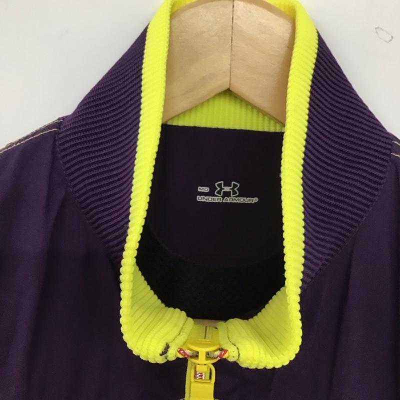 アンダーアーマー UNDER ARMOUR ジャケット、上着 ジャンパー、ブルゾン M ロゴ、文字 紫 / パープル / purple レディース USED 古着 中古 10155111