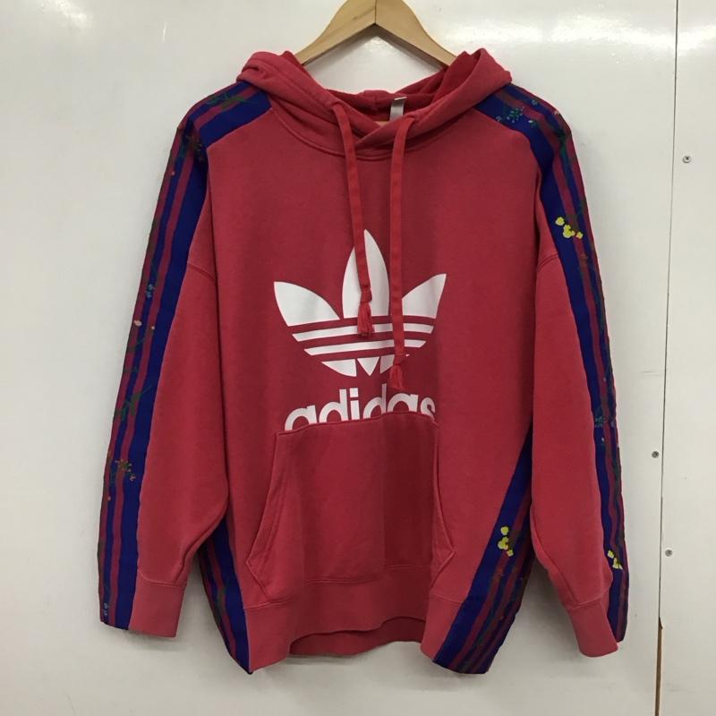 アディダス adidas パーカー 長袖 ED4768 FLOUR HOODIE フラワーフーディ L ロゴ、文字 X 刺繍 マルチカラー / マルチカラー / multicolor レディース USED 古着 中古 10155112