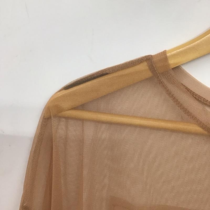ザラ ZARA カットソー 半袖 メッシュ L 無地 ベージュ / ベージュ / beige レディース USED 古着 中古 10155114