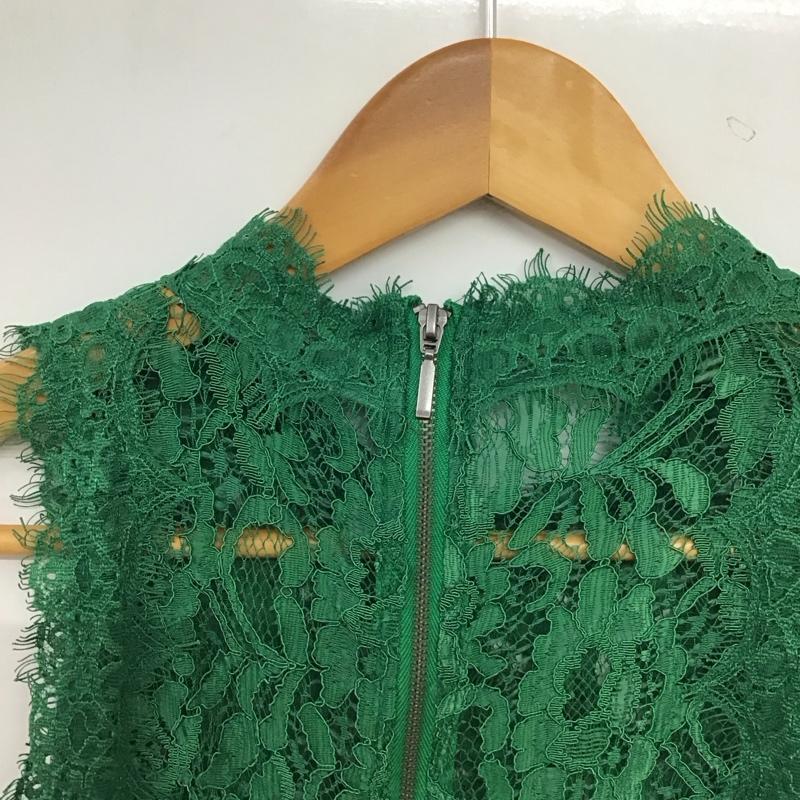 ザラ ZARA カットソー 半袖 ノースリーブ S 無地 緑 / グリーン / green レディース USED 古着 中古 10155115