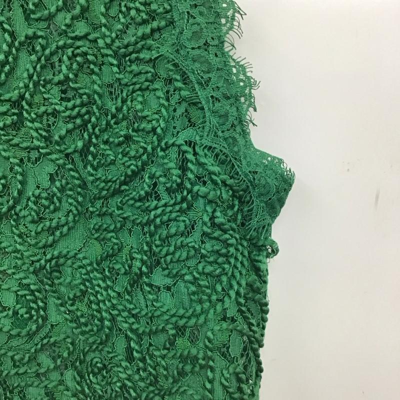 ザラ ZARA カットソー 半袖 ノースリーブ S 無地 緑 / グリーン / green レディース USED 古着 中古 10155115