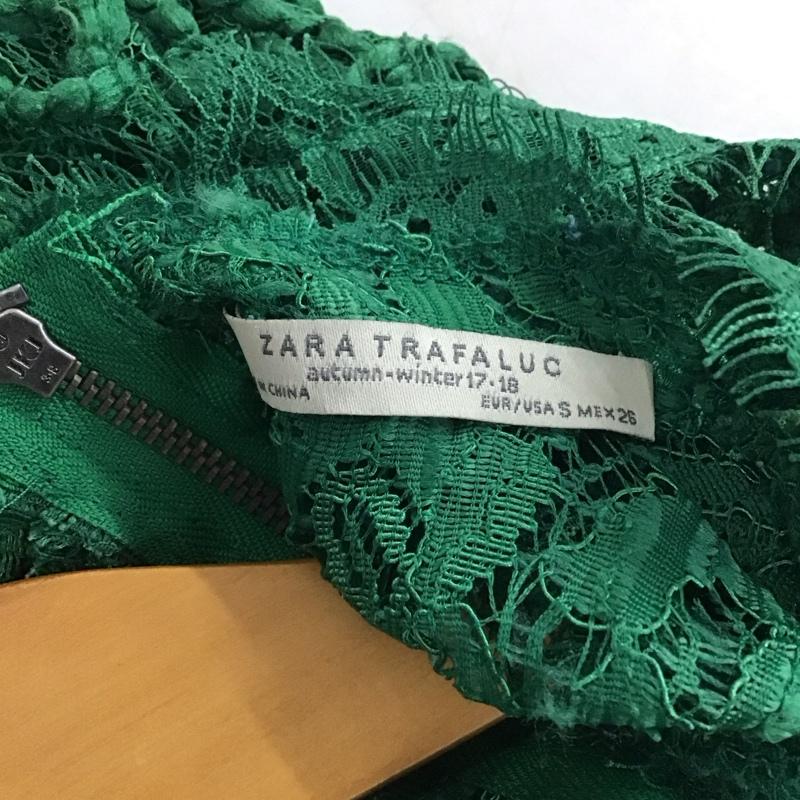 ザラ ZARA カットソー 半袖 ノースリーブ S 無地 緑 / グリーン / green レディース USED 古着 中古 10155115
