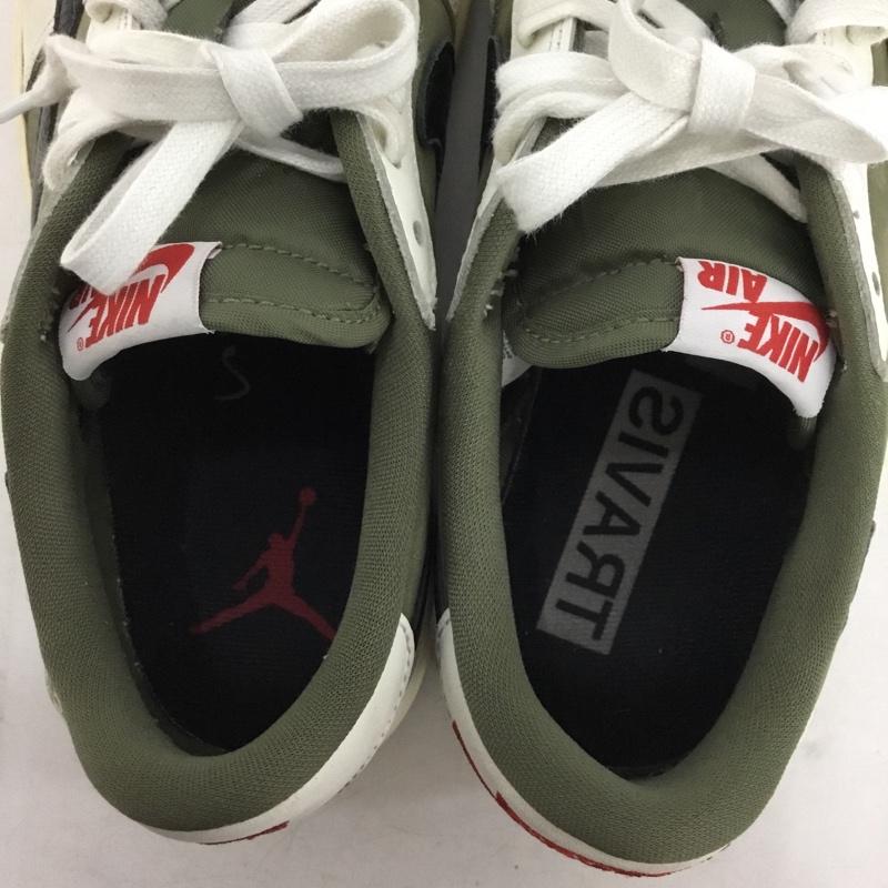 ナイキ NIKE スニーカー スニーカー DM7866-200 TRAVIS SCOTT CACTUS JACK AIR JORDAN 1 LOW OG SP 27cm 箱有 27.0cm ロゴ、文字 カーキ / カーキ / khaki X 白 / ホワイト / white X 黒 / ブラック / black メンズ USED 古着 中古 10155122
