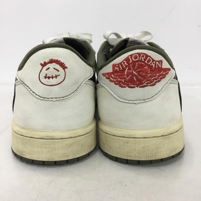 ナイキ NIKE スニーカー スニーカー DM7866-200 TRAVIS SCOTT CACTUS JACK AIR JORDAN 1 LOW OG SP 27cm 箱有 27.0cm ロゴ、文字 カーキ / カーキ / khaki X 白 / ホワイト / white X 黒 / ブラック / black メンズ USED 古着 中古 10155122