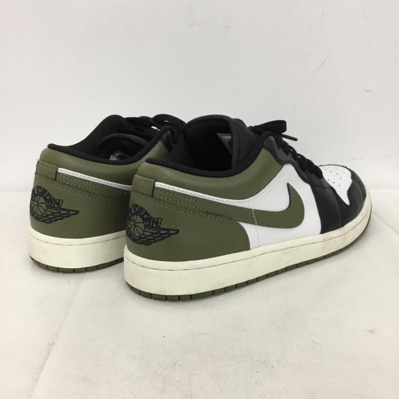 ナイキ NIKE スニーカー スニーカー 553558-092 AIR JORDAN 1 LOW 28cm 28.0cm ロゴ、文字 白 / ホワイト / white X 黒 / ブラック / black X カーキ / カーキ / khaki メンズ USED 古着 中古 10155124
